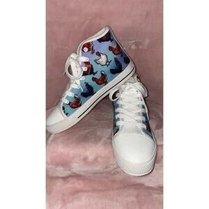 CHICKEN SHOES Women Sz 10 Men Sz 7.5 Converse Style High Tops Cute Farm Country